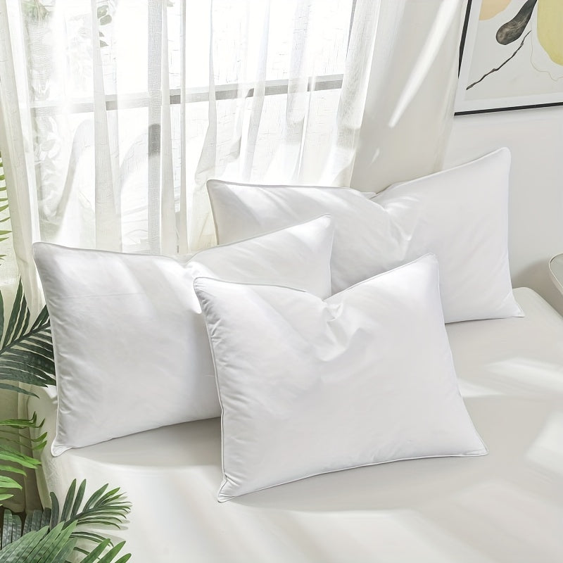 Luxury White Goose Feather and Down Pillow with Breathable All-Season Bedding