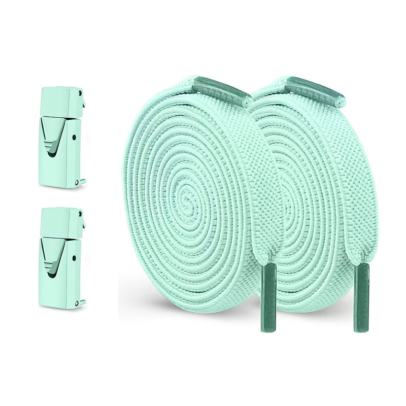 2-Pack Elastic No-Tie Shoe Laces for Sports and Casual Shoes