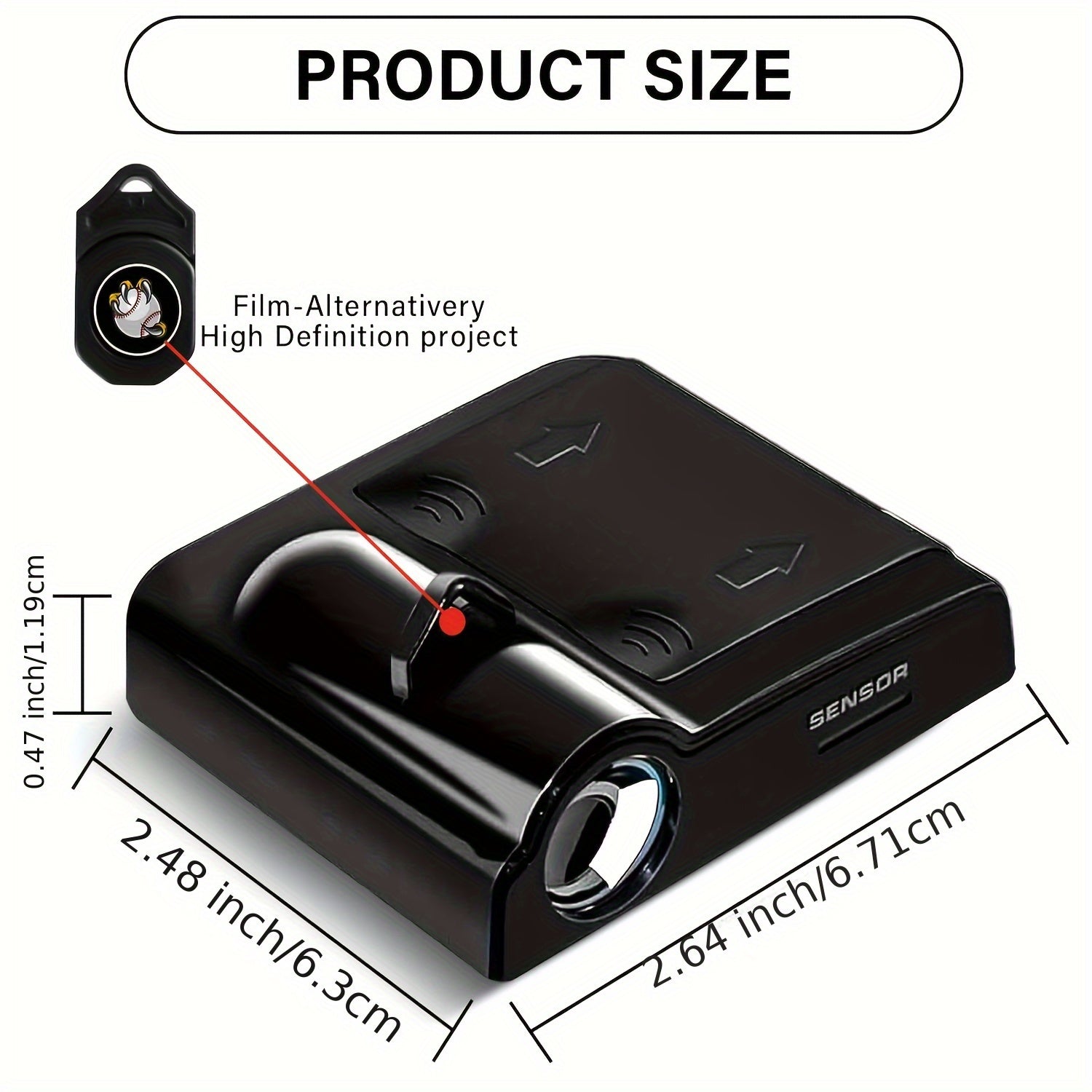 Luces de bienvenida de 2 puertas, proyector de logotipo de coche, universal, fácil de instalar