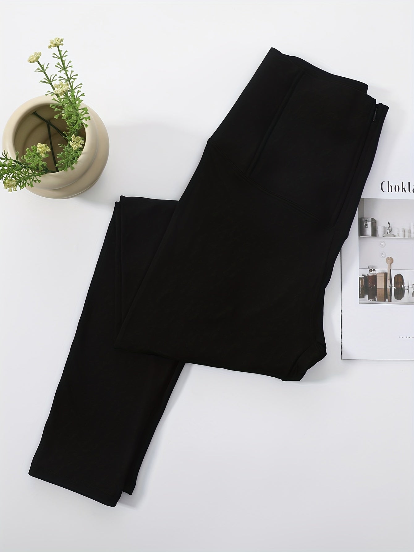 Women's Fleece-Lined High-Waisted Yoga Pants Tummy Control with Pockets