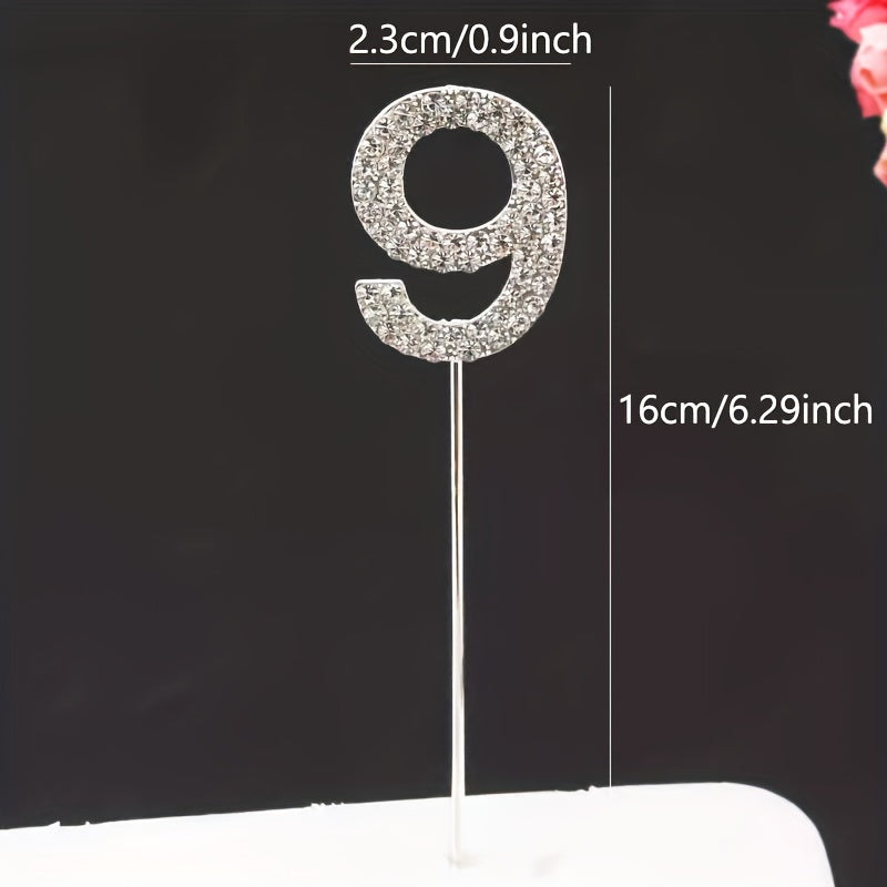 Gold or Silver Rhinestone Cake Topper for Birthdays Weddings and Showers