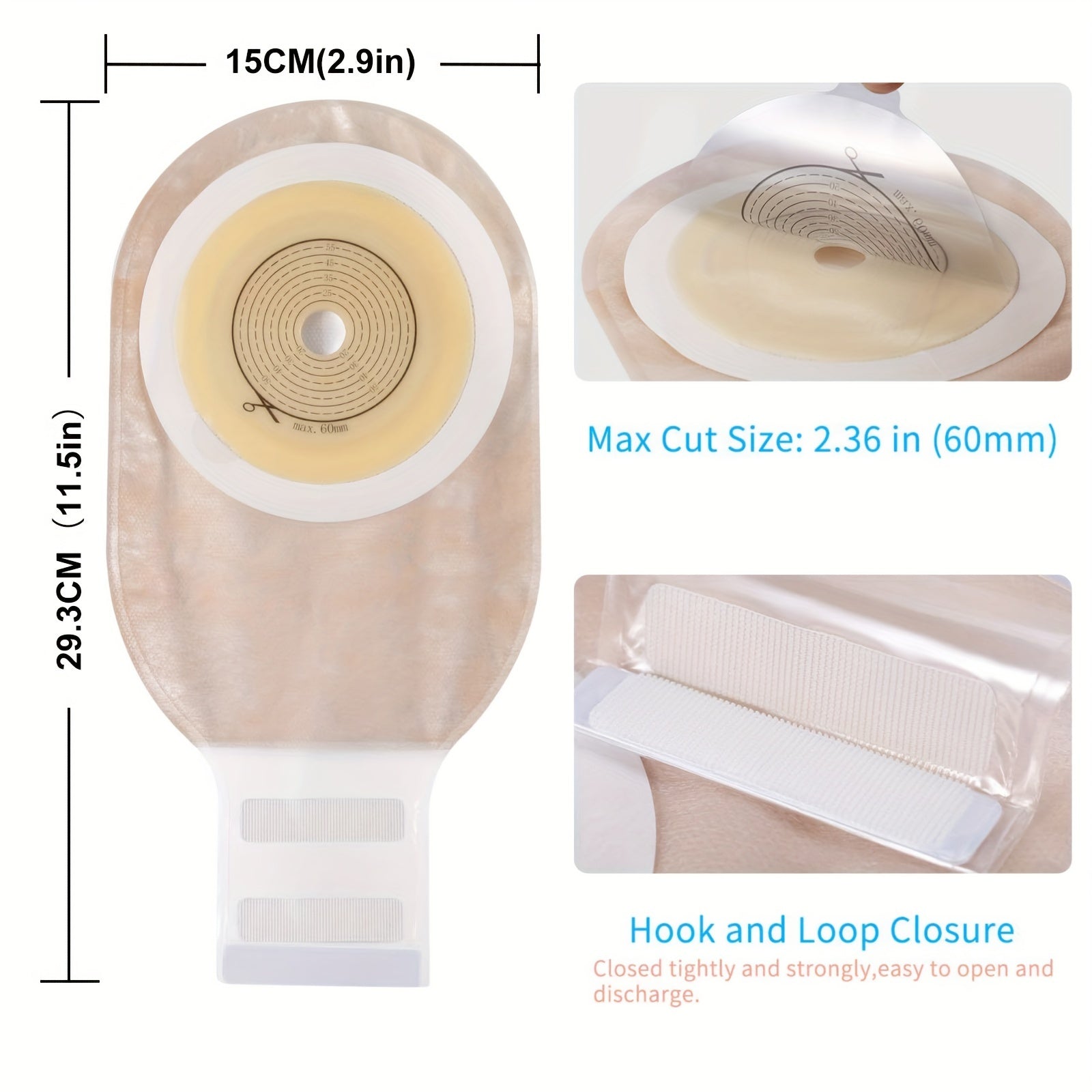 Waterproof Non-Woven Fabric Colostomy Bags for Home Care Medical Supplies