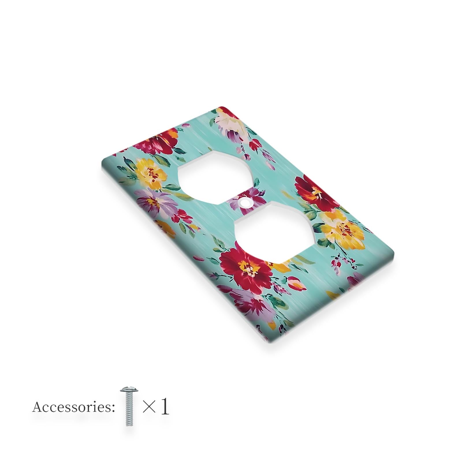 Rose Floral Light Switch Cover Plate Battery-Free for Bathroom and Bedroom Decor