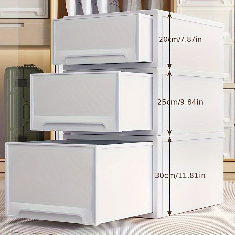 Stackable Plastic Storage Box for Clothes Toys Snacks Books and Sundries