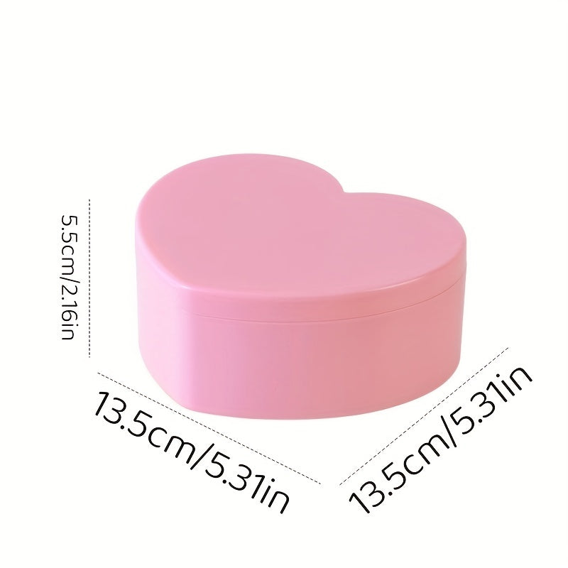 Розовая шкатулка для украшений с двойным зеркалом для макияжа и хранения