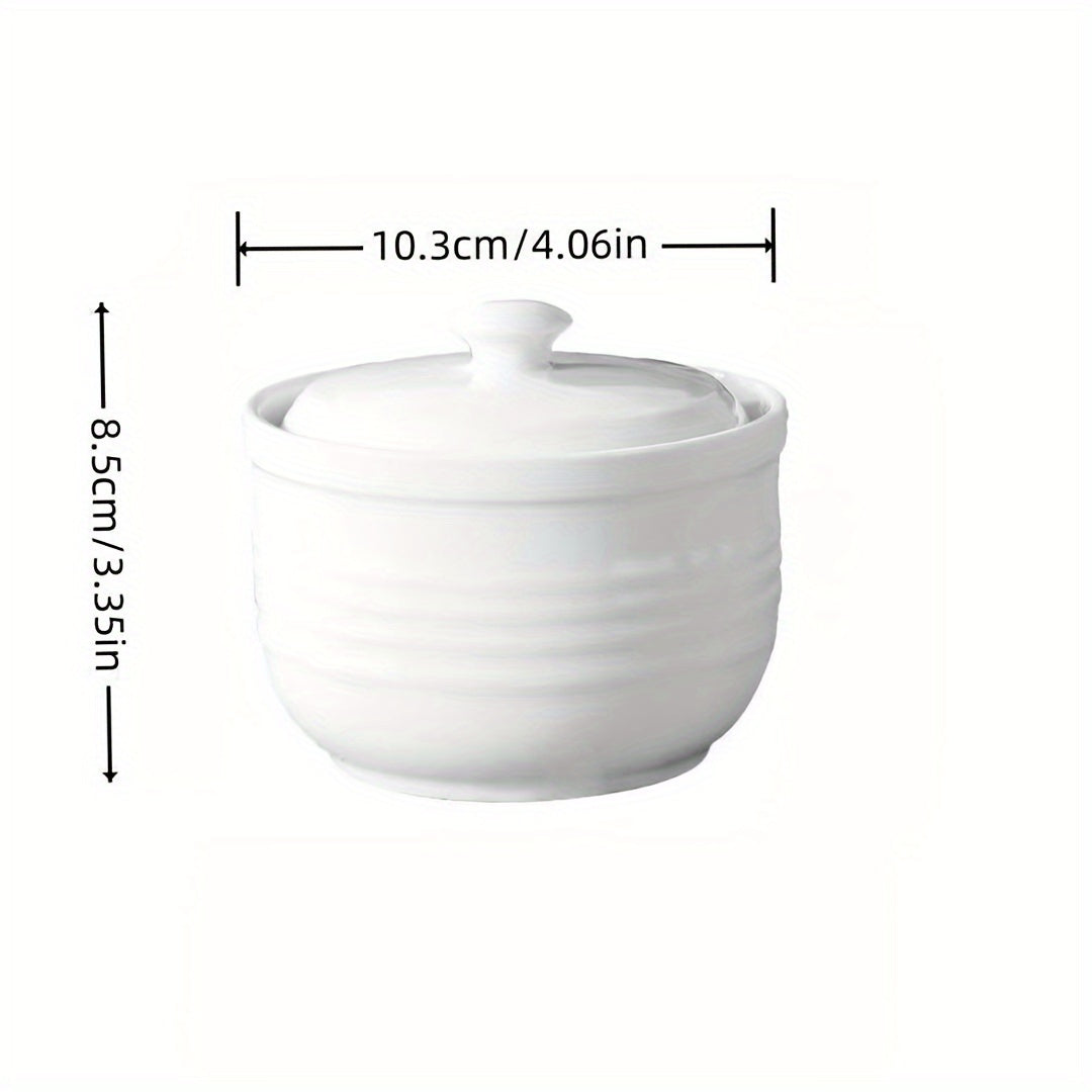 Ceramic Stew Pot with Lid Microwave and Outdoor Safe Rust-Resistant for Home Kitchen Catering Restaurant