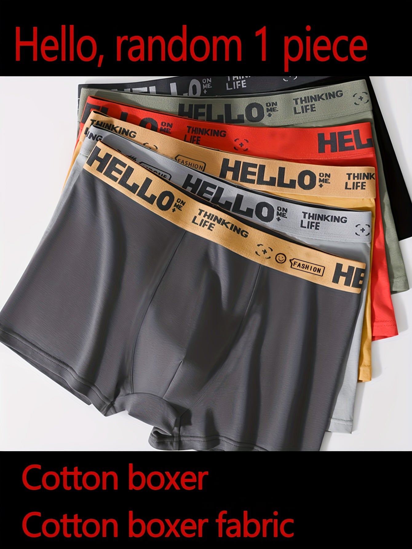 Men's Cotton Boxer Briefs with Color Block Patterns for Casual and Sports Wear