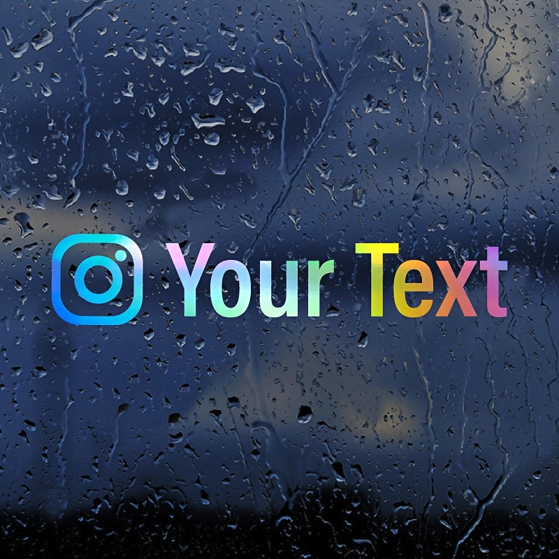 Instagram nomi uchun moslashtiriladigan vinil avtomobil oynasi stikerlari, o'z-o'zidan yopishadigan