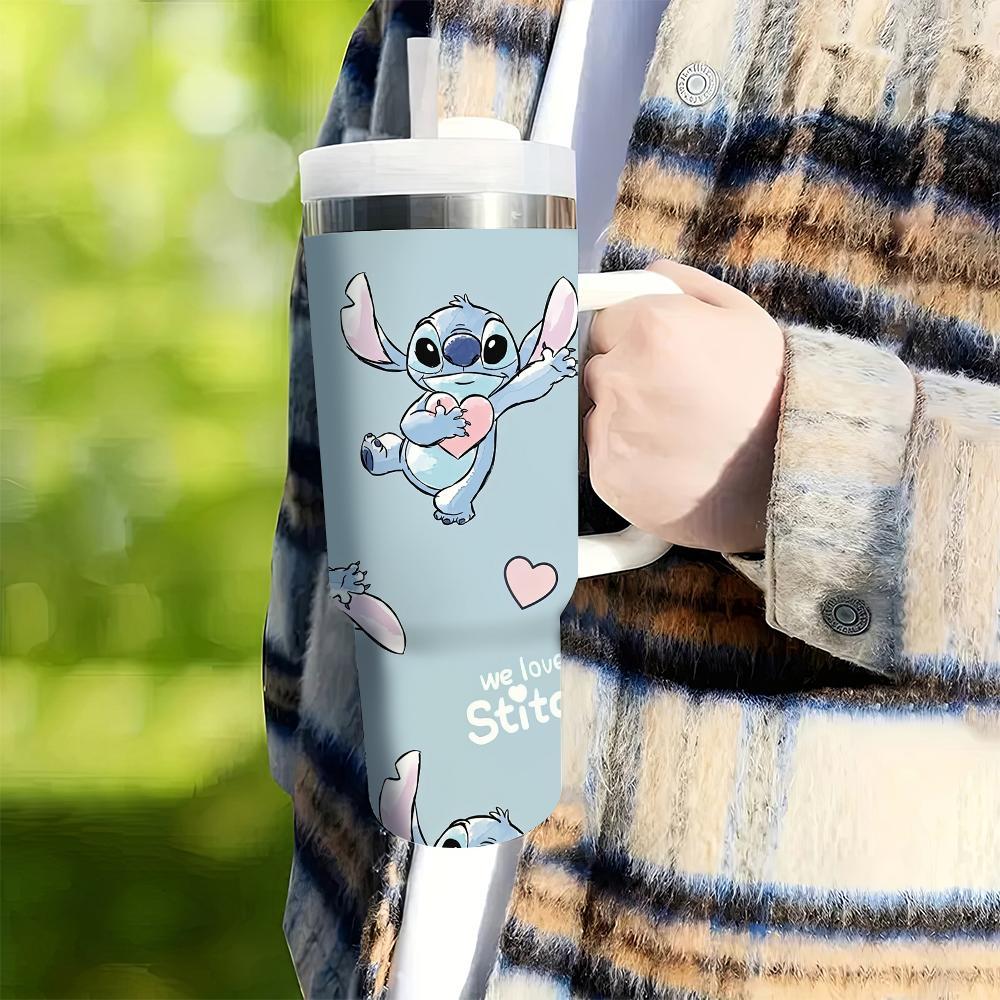 Vaso aislado de 40 oz con tapa a prueba de fugas y pajilla para bebidas calientes y frías