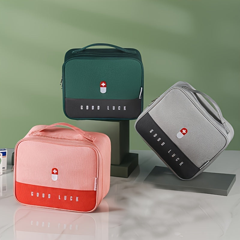 Botiquín de primeros auxilios de poliéster resistente al agua para acampar, senderismo, viajes, compacto, kit médico de emergencia