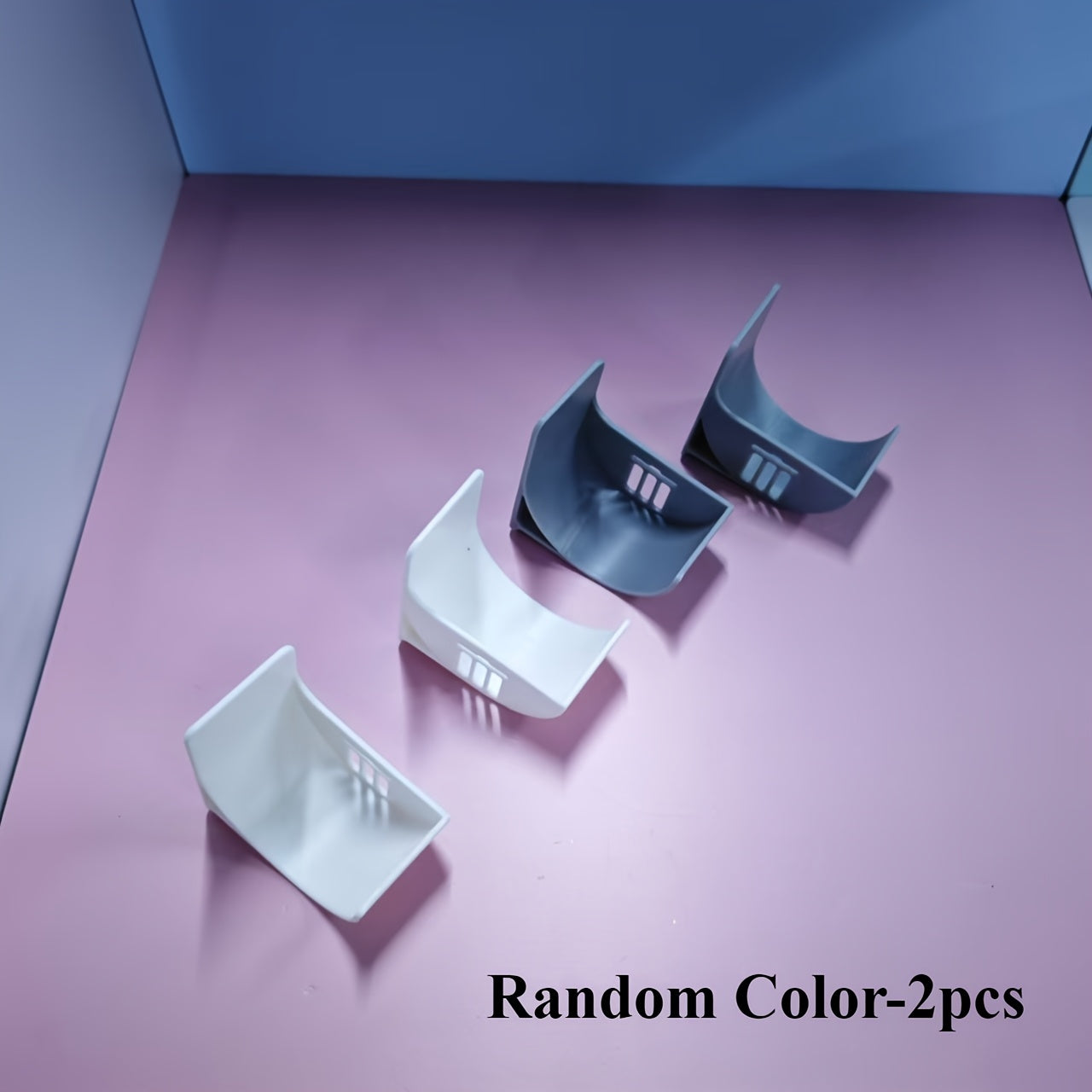 Two Sets Plastic Wall-Mounted Storage Racks for Cling Film and Garbage Bags