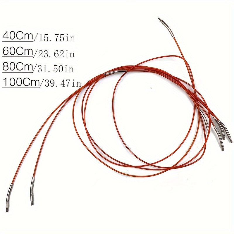 13-Piece Aluminum Oxide Detachable Ring Needle Set for Knitting Ropes and Sweaters in Azure