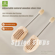 Unisex Wooden Shoe Tree Adjustable Shoe Last for Men Women Moisture Absorption