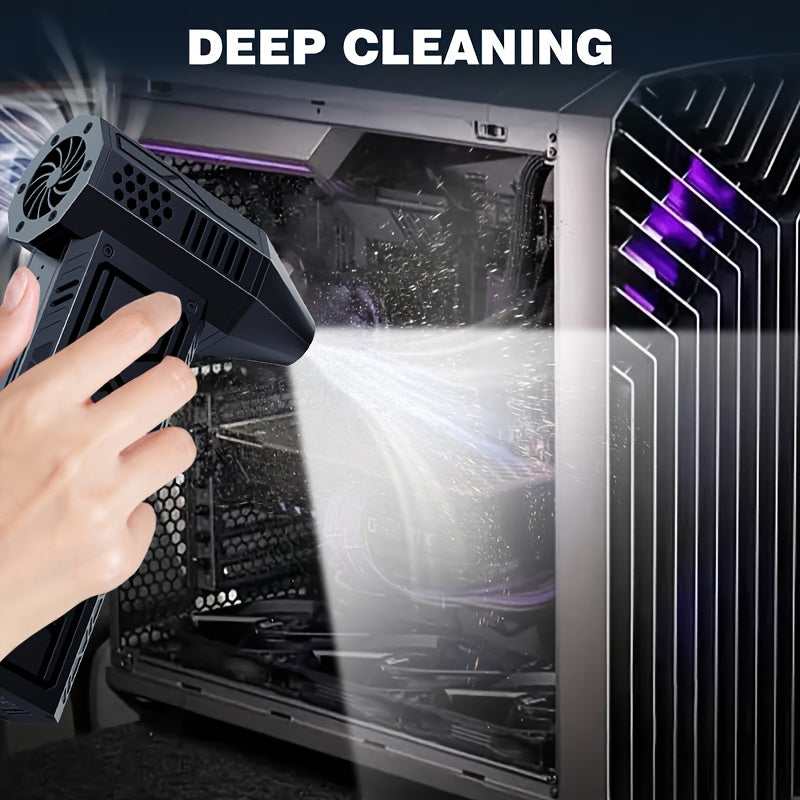 Rechargeable Mini Jet Fan with 10000mAh Battery Portable Compressed Air Duster for Indoor Outdoor Use