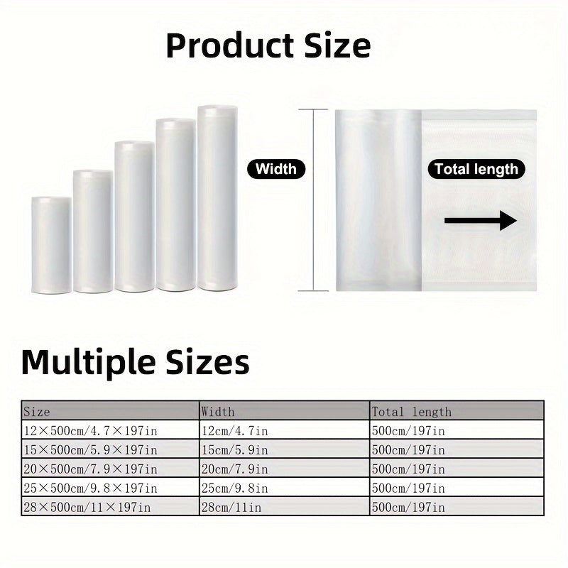 Рулоны высококачественных вакуумных пакетов без BPA для хранения продуктов, су-вид, заморозки, массовая подготовка блюд