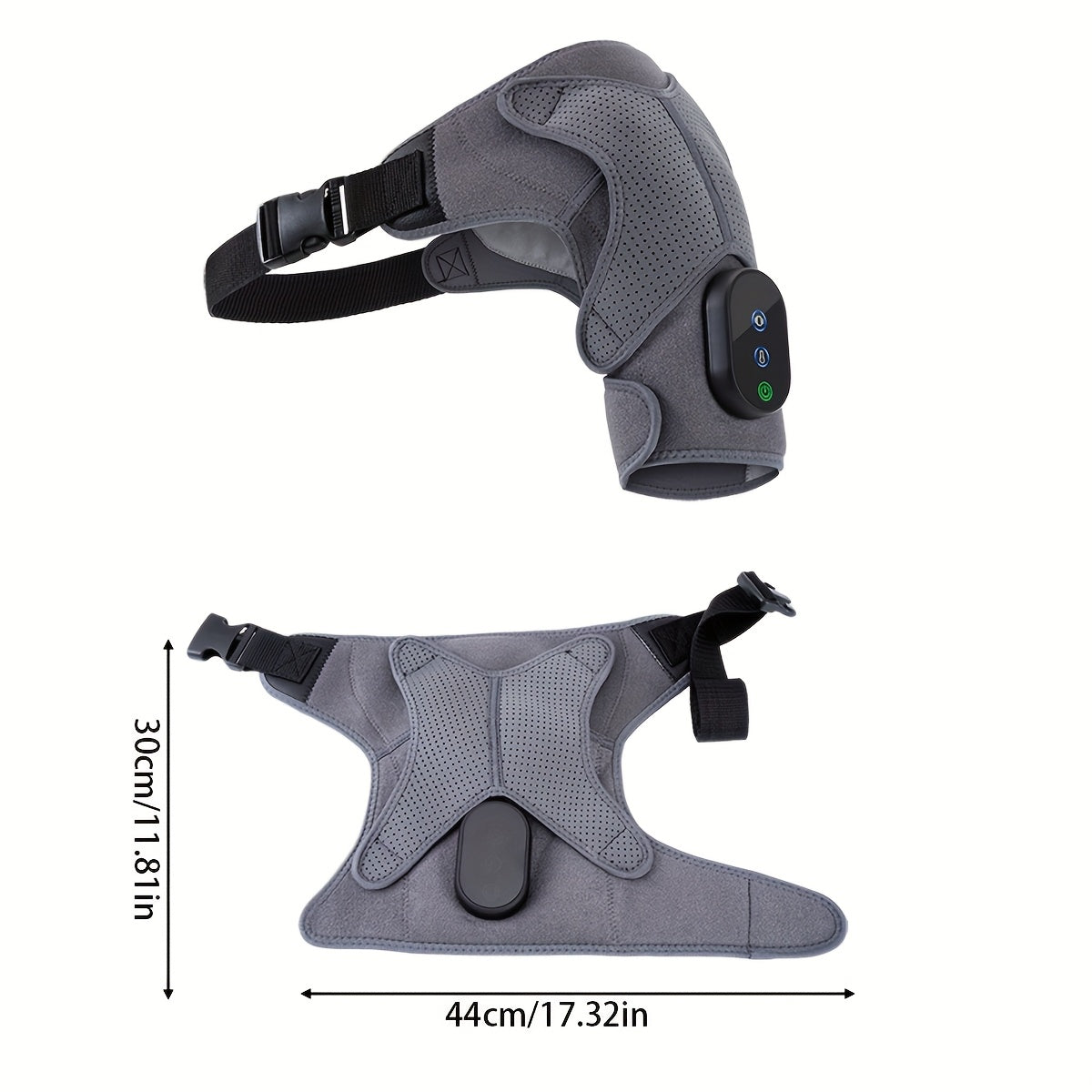 Shoulder Massager with Dual Motors Heating Vibration Hot Compress Rechargeable Battery