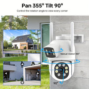 4MP WiFi Security Camera with Dual Lenses Pan Tilt Night Vision Human Tracking