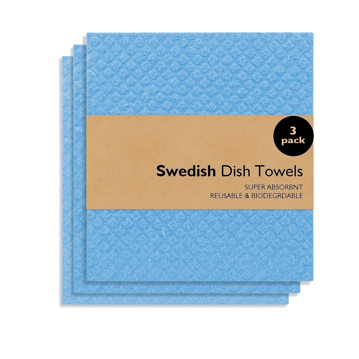 Swedish Dishcloths Kitchen Set Reusable Cellulose Sponge Cloths for Dishes