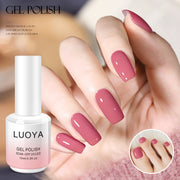 Gel Nail Polish 15ml Solid Gel Soak Off for Nails Spring Summer Pink Purple Green