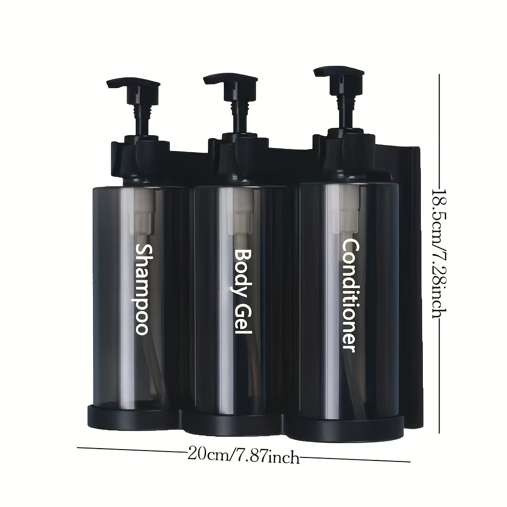 Wall-Mounted Plastic Soap Dispenser for Hotel Bathrooms and Shower Storage