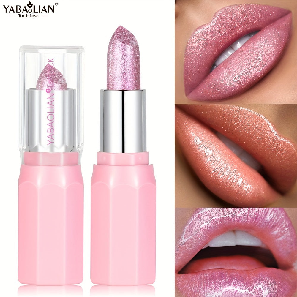 Блестящая шиммерная помада для губ, стойкая, водостойкая, оранжево-розовая, для вечеринок