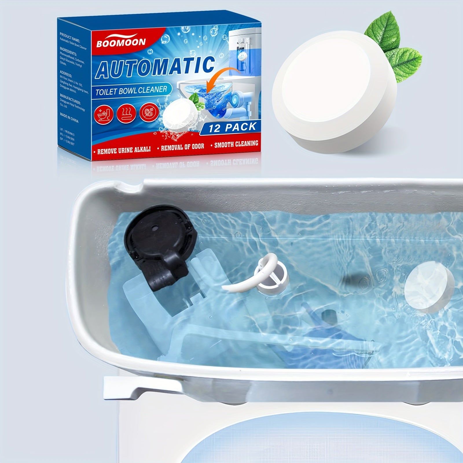 Toilet Cleaning Tablets 12pcs Powerful Decontamination and Deodorization Stain Removal