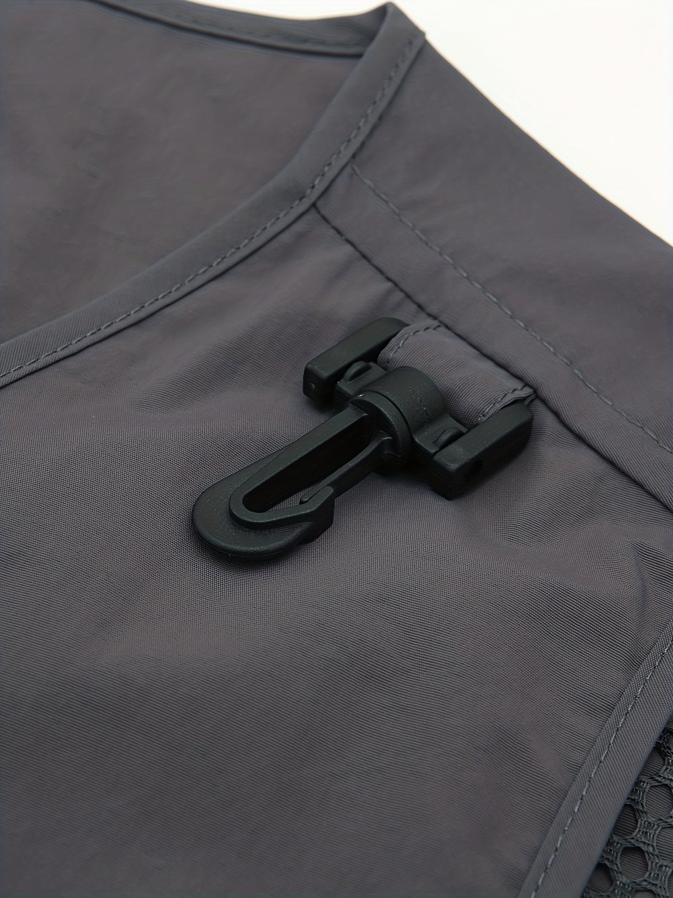 Men's Nylon Cargo Vest with Zipper Pockets for Spring Summer Outdoor Activities