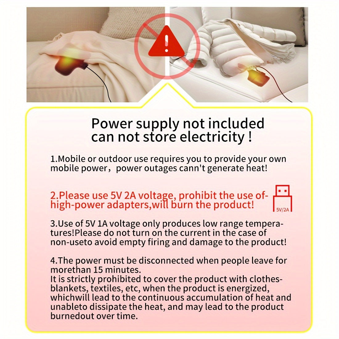 Portable Electric Foot Warmer with 3 Massage Settings and Smart Temperature Control