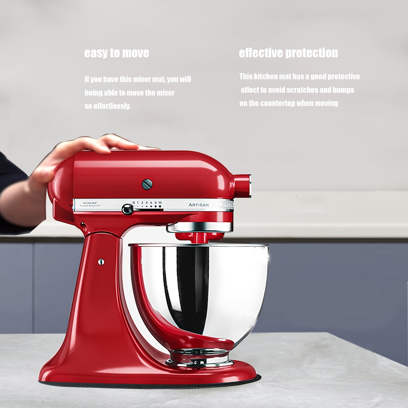 Mixer Slide Mat for Stand Mixers, 5-8 Qt Bowl Lift and Tilt-Head Accessories