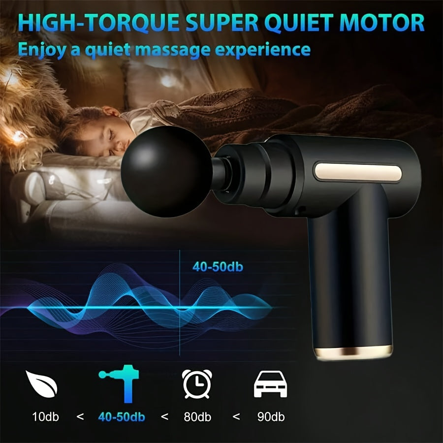 Yangi yangilangan mini massaj quroli orqa va bo'yin mushaklarini bo'shashtirish uchun, zamonaviy va ko'chma dizayn.