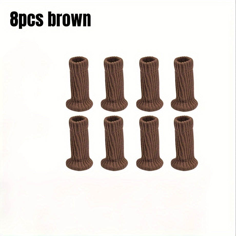 4/8 dona mato stol va stul oyoq qoplamalari - qalin, kiyishga chidamli, sirpanishga qarshi ip qoplamalari, stullarni jim qilish va mebel oyoqlarini himoya qilish uchun