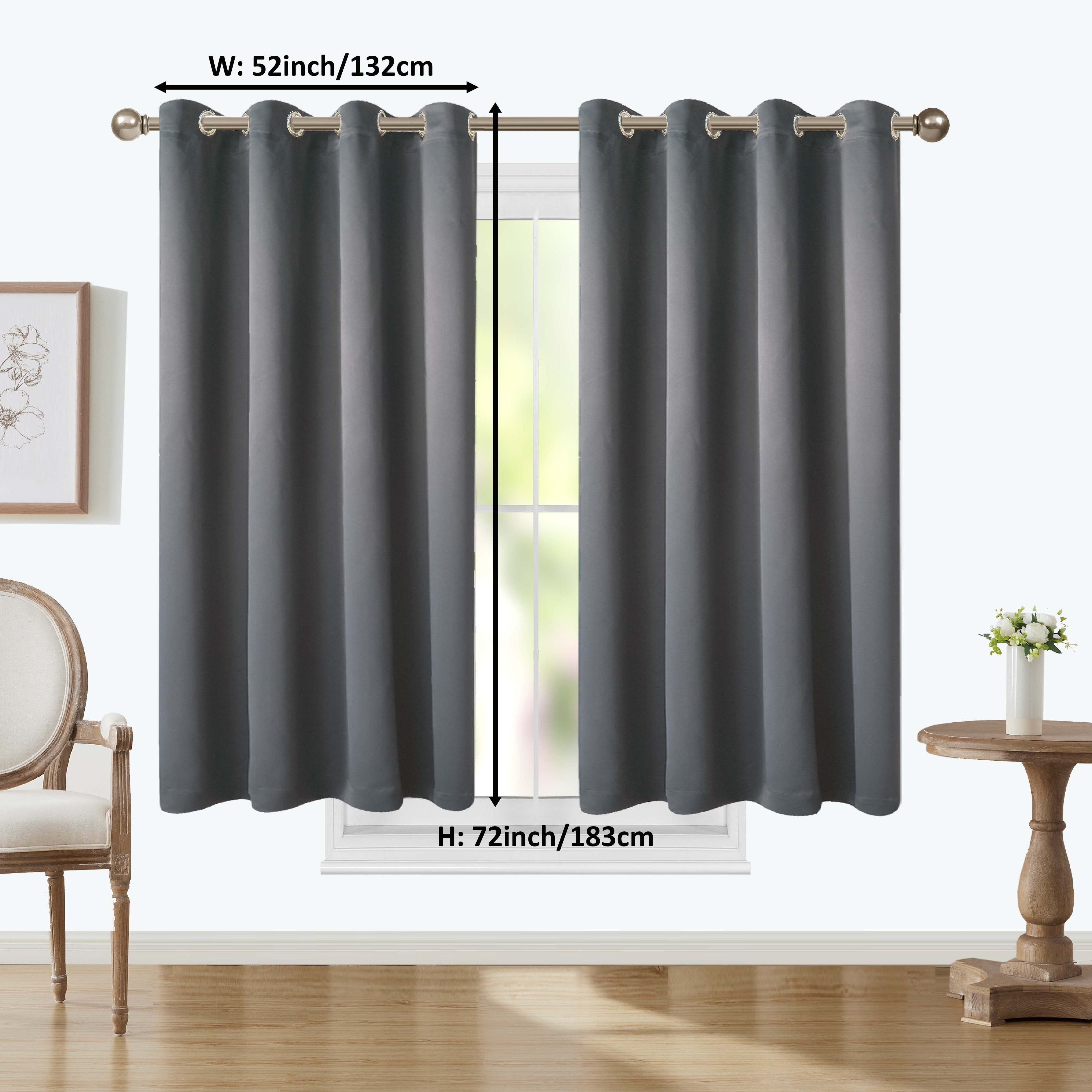 Blackout Curtain with Iron Rings Indoor Use 180g Dark Fabric