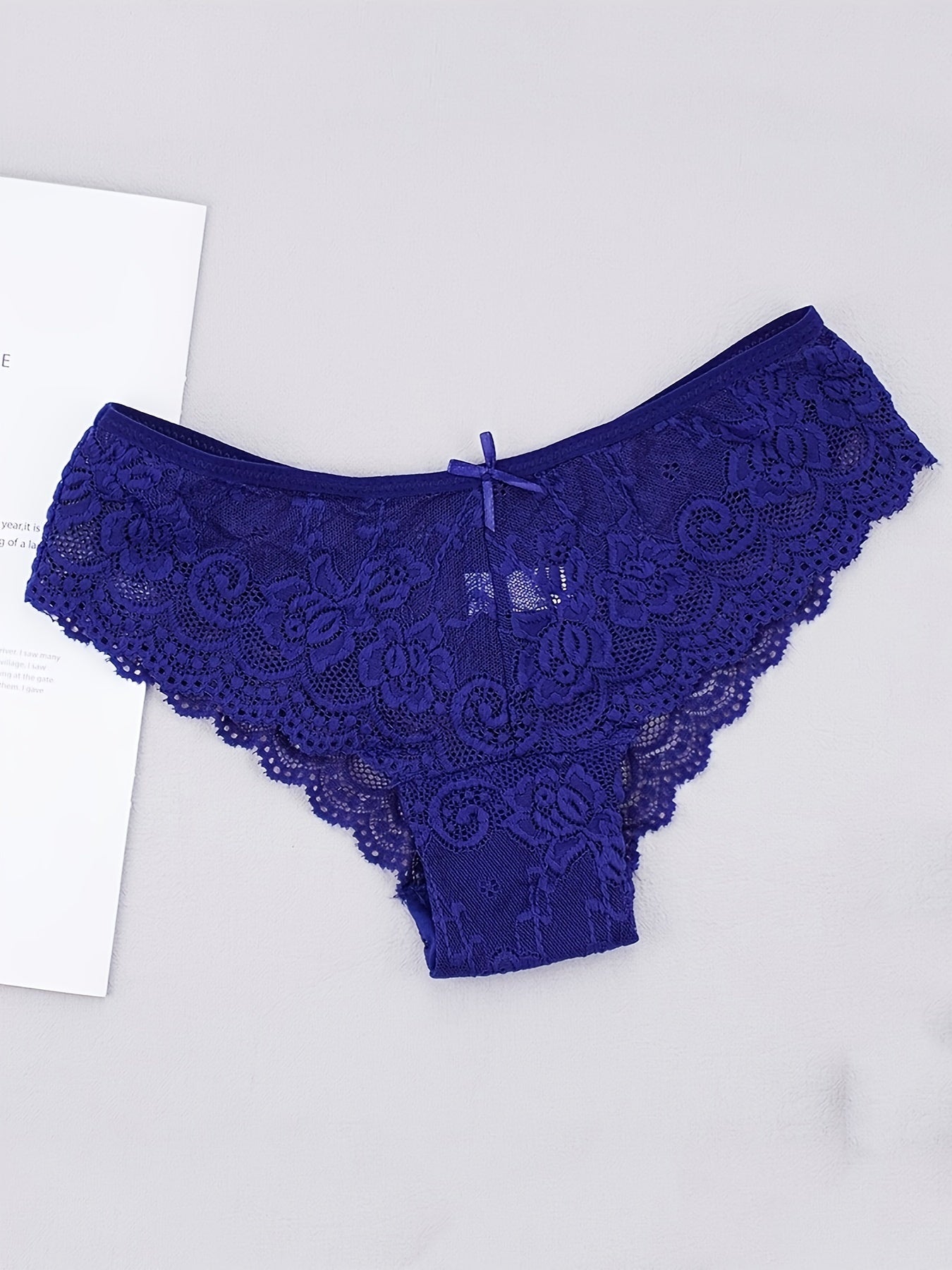 Women's Low Waist Lace Panties 6 Pack Comfortable Seamless Underwear