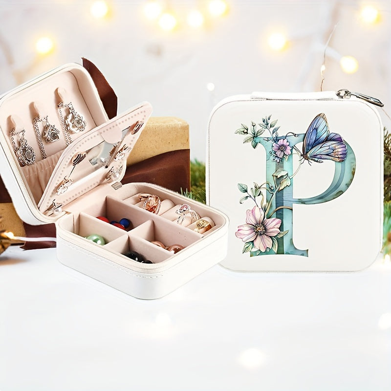 Yolgʻon charm bilan shaxsiylashtirilgan alfavitli flip-top bilan qoplangan, soʻzma-soʻz qoplangan va taqinchoqlarni saqlash uchun quti