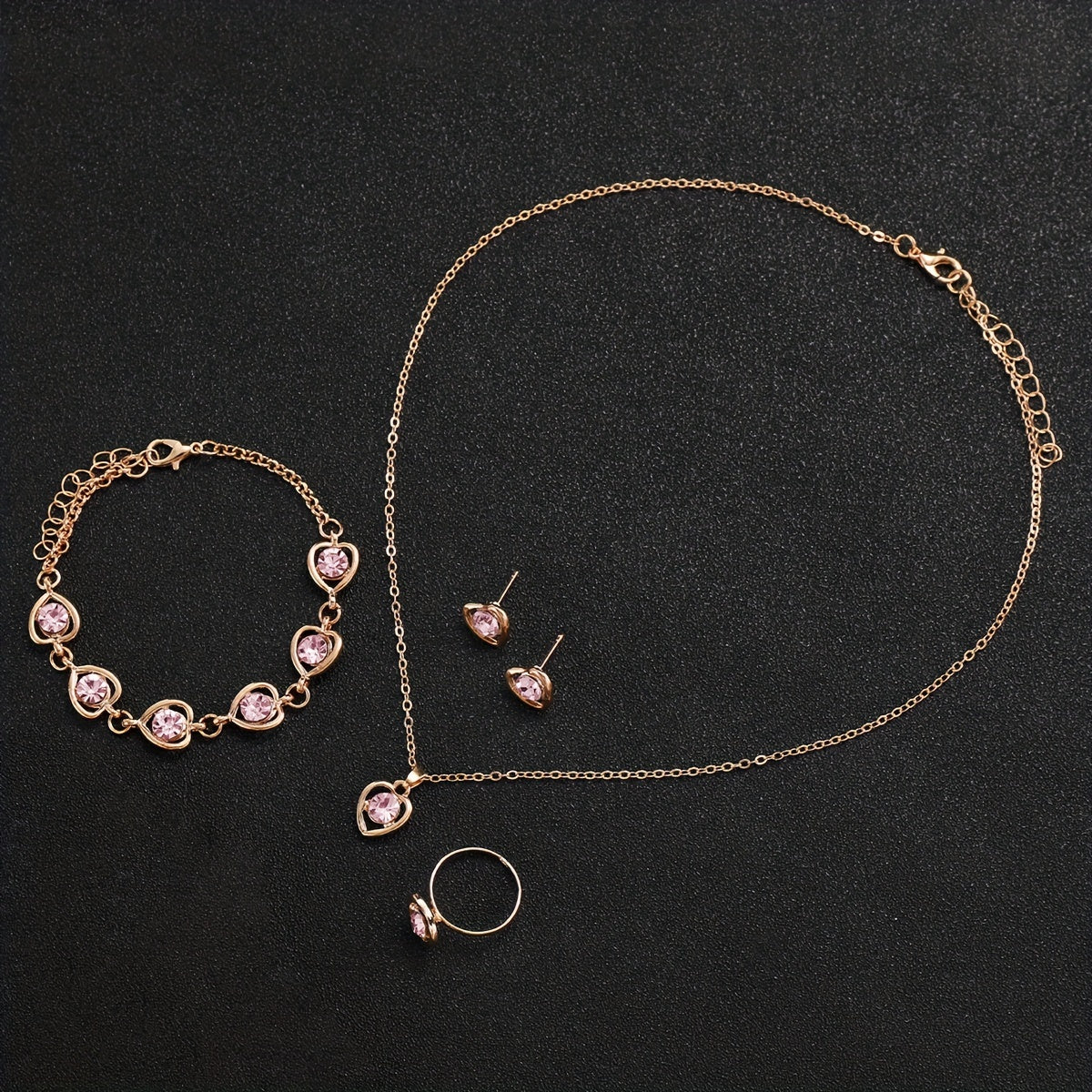 6 ta ayollar uchun kundalik Frosted Quartz soatlari to'plami, analog displey, faux charm bilan taqinchoqlar va mos keladigan bilaguzuklar bilan