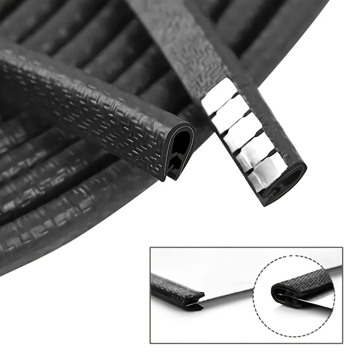 Universal Steel Door Edge Protector Seal Strip Thickened Soundproof Noise Reducer