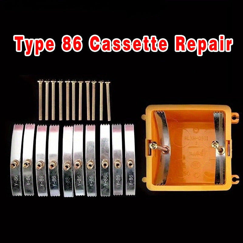 Soporte de rejilla de metal con tornillos de montaje para caja de conexiones eléctricas