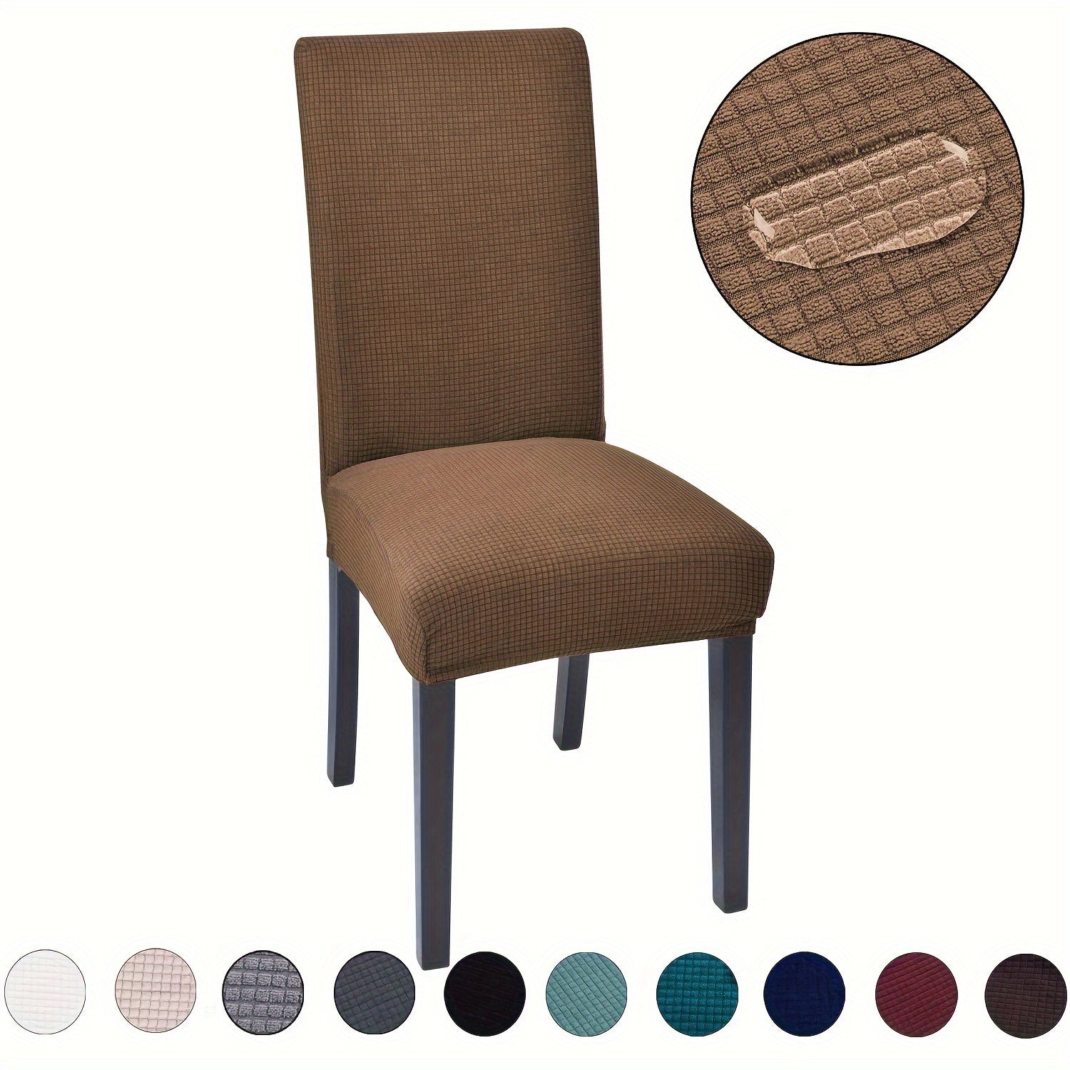 Waterproof Corn Grain Jacquard Chair Cover for Home and Restaurant Use