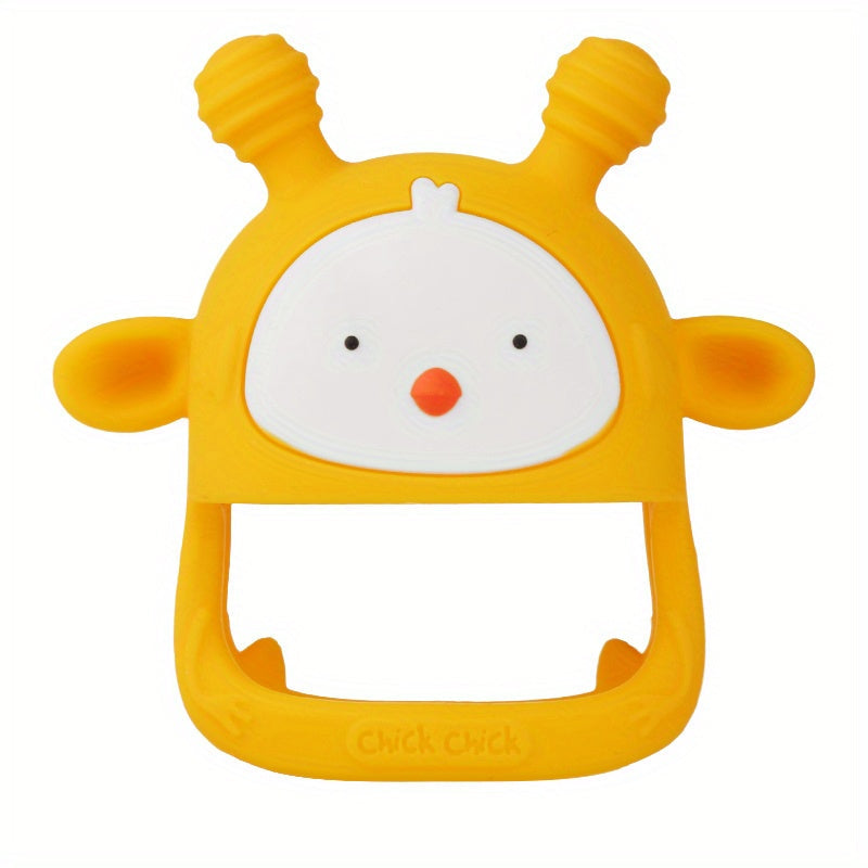 Silikon materialidan tayyorlangan chaqaloqlar uchun tish chiqargich o'yinchoq, bolalar uchun xavfsiz, chirqirash ovozi, 6-12 oylik bolalar uchun mos, BPA dan holi, hech qachon qo'lga tushmaydi (1/2 to'plam)