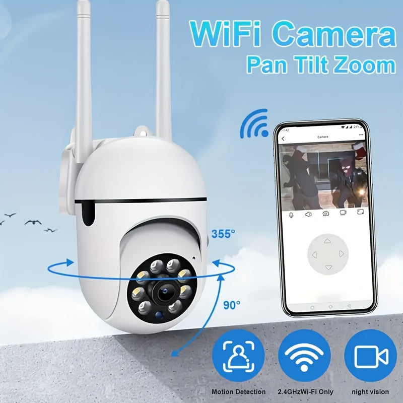 1080P HD WiFi Indoor Security Camera with Pan Tilt Zoom Two-Way Audio Night Vision