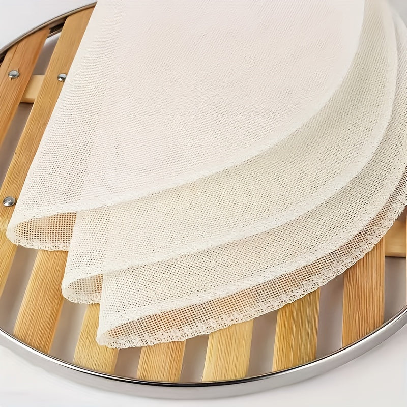 Round steamer mat for buns and bread reusable non-stick liner for steaming