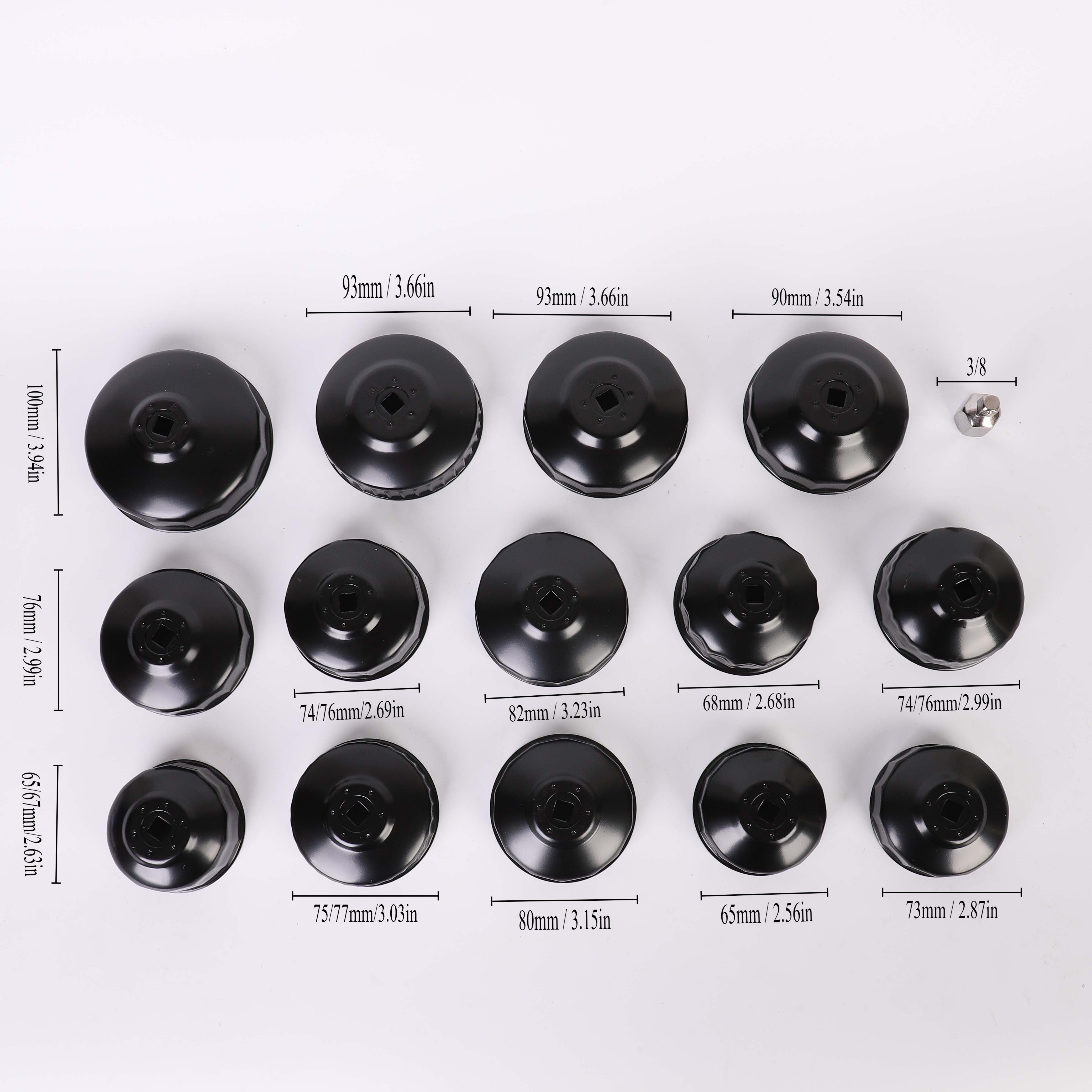 Универсальный ключ-скребок для масляных фильтров, инструмент для разборки, сталь, 15 штук