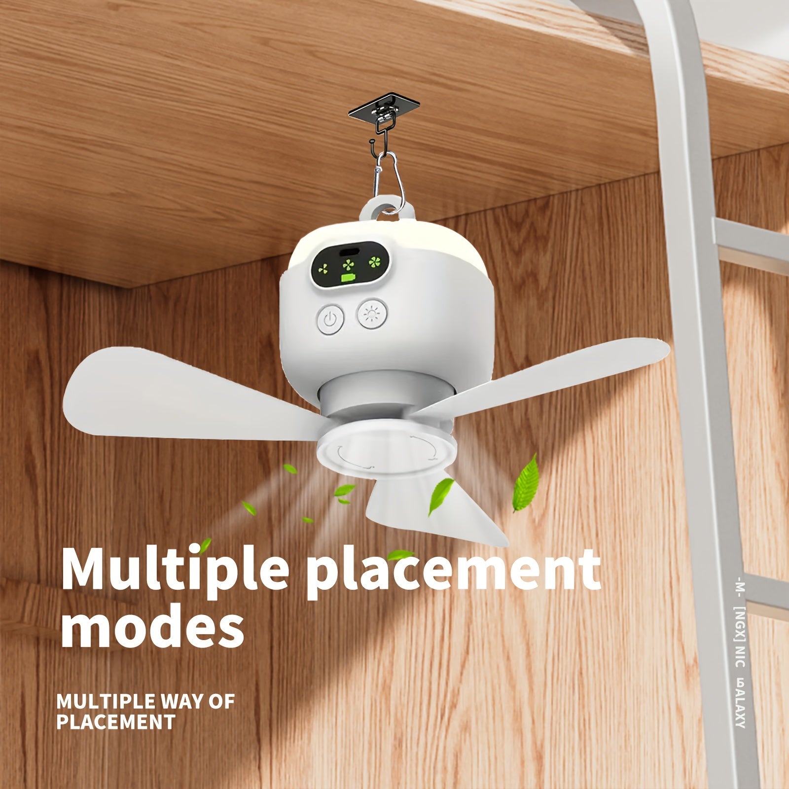 Portativ USB shift fanati, tungi chiroq bilan, lagerda va ochiq havoda faoliyatlar uchun mukammal, uzoq muddatli batareya va kuchli shamol.