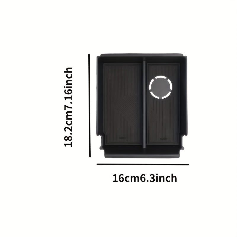 Center Console Storage Box for Car Interior Durable Plastic Multi-Compartment