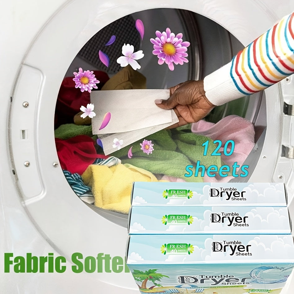 Paquete de hojas para secadora con suavizante de telas, 360 hojas, ultra suave, aroma fresco, eliminación de olores