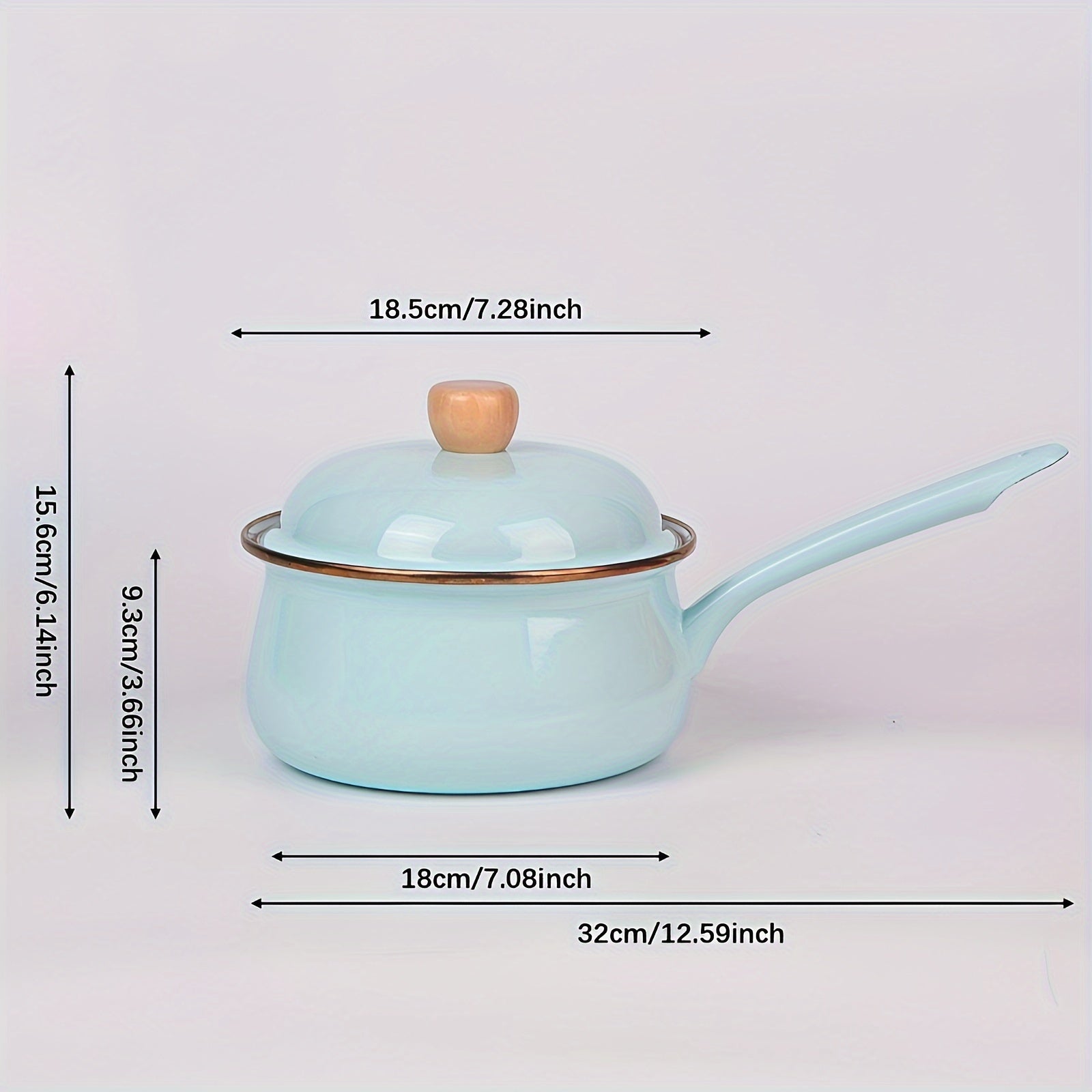 Enamel Cookware Pot with Lid and Handle Non-Stick Dishwasher Safe for Home and Restaurant Use