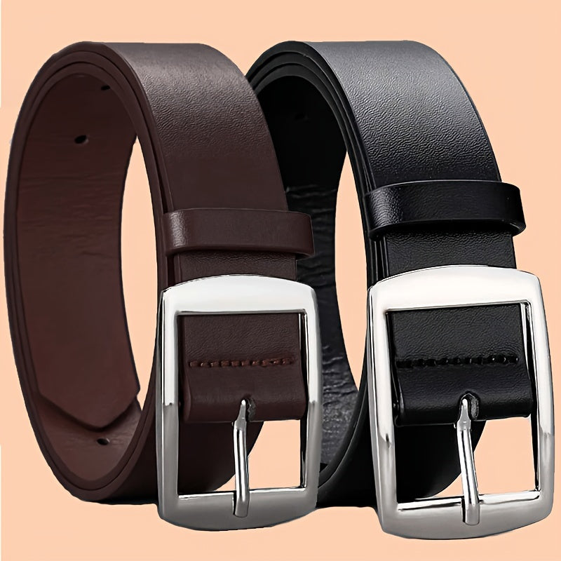 Women's Leather Belt with Square Buckle for Casual, Formal, and Beach Wear