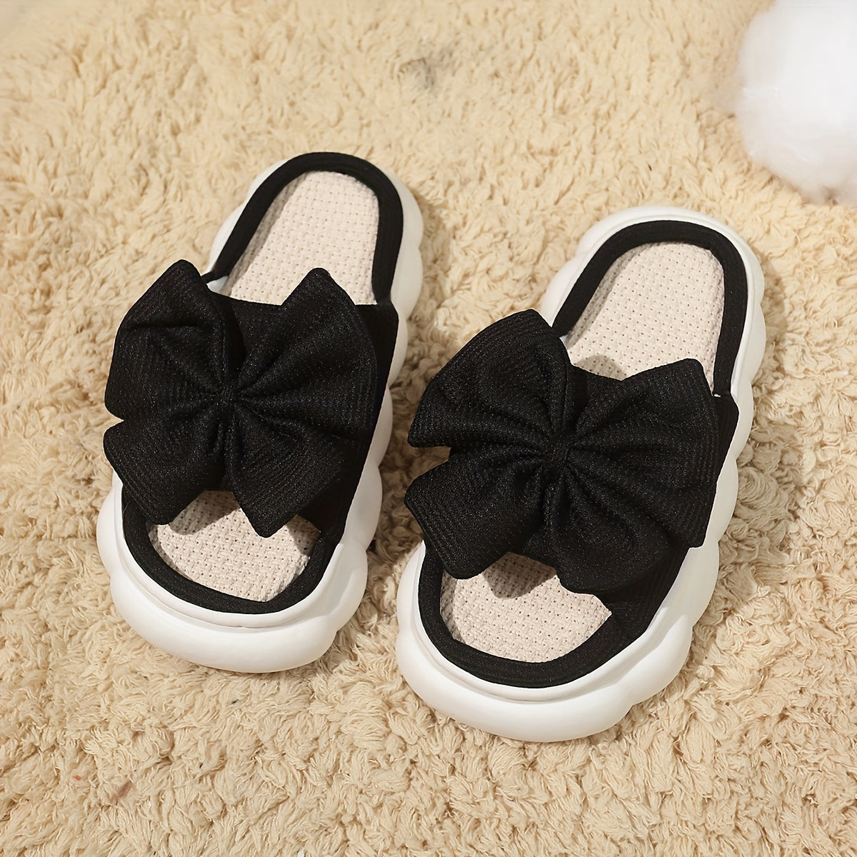 Unisex Slip-On Slippers Breathable Fabric Velvet Style Indoor Outdoor Cozy Shoes