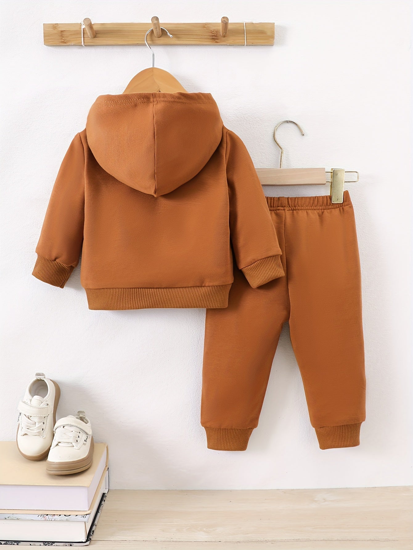 Baby Boy Hoodie Set with Chicago 23 Print Long Sleeve Sweatshirt and Pants for Fall Winter Outdoor Play