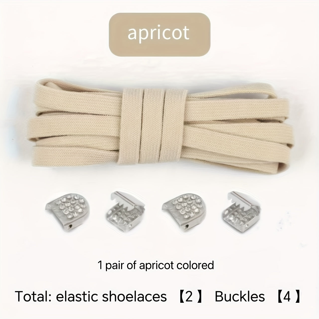 Unisex Elastic No-Tie Shoelaces Black White Flat Design Secure Buckle